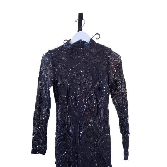 NWT Fashion Nova Sequin Dress, Black, Medium - Picture 5 of 7
